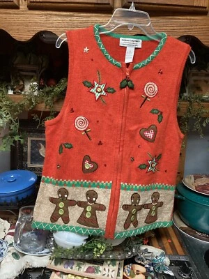 Chaleco Suéter Navidad Pan de Jengibre Naranja 60806 XL Foto 1 de 3