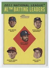 2012 Topps Heritage #1 Jose Reyes/Ryan Braun/Matt Kemp/Hunter Pence/Joey Votto N