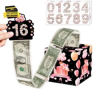 Surprise Money Box Gift Pull - Happy Birthday Money Box for Cash Gift Set Includ - Picture 1 of 7