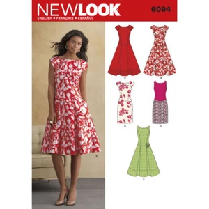 New Look Schnittmuster 6094 Misses Damen Frauen Plus Kleid 8-18 - Bild 1 von 5