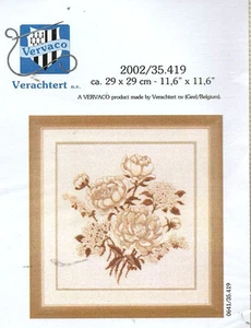 FLORAL BOUQUET in Brown Tones - Counted Cross-Stitch Kit - Vervaco, Belgium - Picture 1 of 3