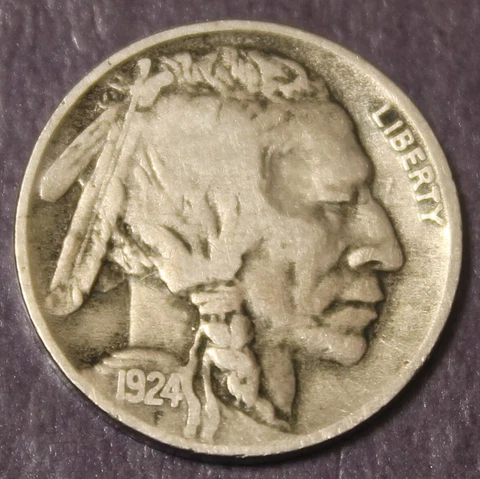 1924 D Buffalo Nickel Choice Fine....................Lot 194 Cover