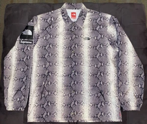 Supreme The North Face Snakeskin Taped Seam Coaches Jacket Black Large L SS18 1 - Picture 1 of 6