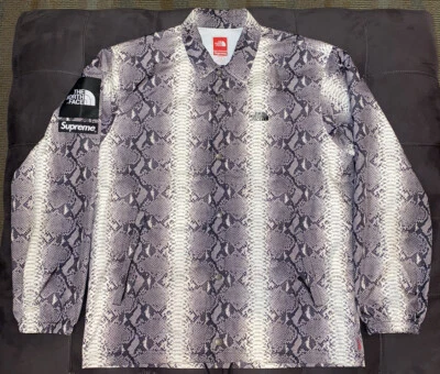 Supreme The North Face Snakeskin Taped Seam Coaches Jacket Black Large L SS18 1 - Image 1 of 4
