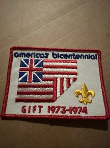 America's Bicentennial Gift 1973-1974 Sew On Patch 3x4 Boy Scouts BSA LN - Picture 1 of 3