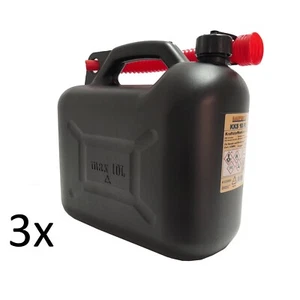 3x Benzinkanister 10 Liter schwarz UN Diesel-Kanister Kraftstoffkanister 10L - Bild 1 von 1