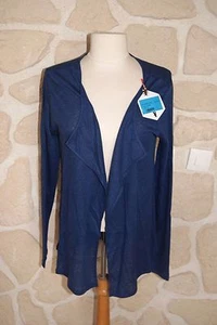 Gilet bleu neuf taille 3 marque Diplodocus 100% lin étiqueté à 89€ - Imagen 1 de 2