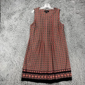 Perceptions Shift Dress Women's L Colorful Geometric Jersey Knit Casual Career - Picture 1 of 9