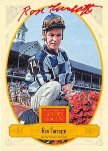 Ron Turcotte signed trading card (Horse Jockey) 2012 Golden Age #109 red