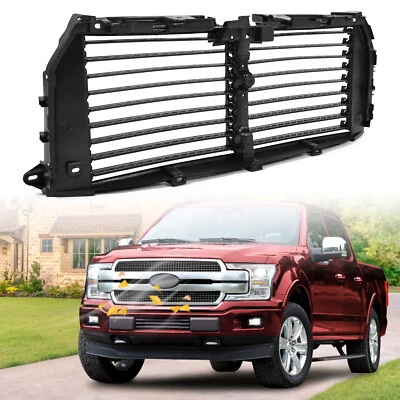 Conjunto de control de obturador de aire de rejilla de radiador superior para Ford F-150 F150 2015-2017 Foto 1 de 4