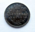 1880H Canada Small Five 5 Cents 925 Sterling Silver - NICE