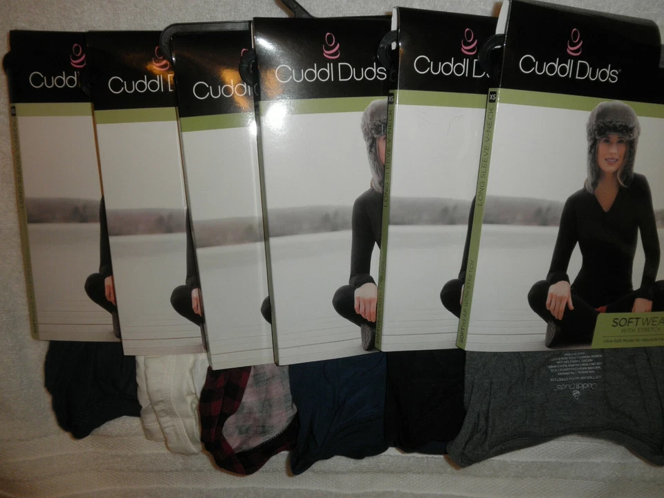 Nuevo con etiquetas Top para mujer Cuddl Duds ropa suave con elástico manga larga cuello en V surtido Foto 1 de 1