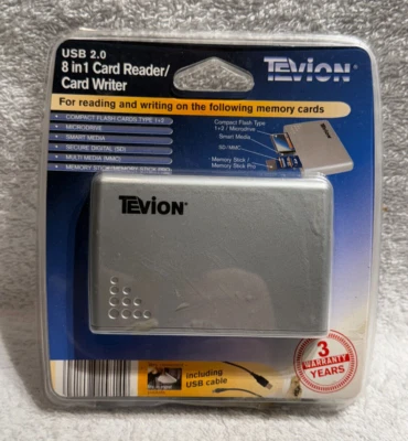 Lector/escritor de tarjetas Tevion USB 2.0 8 en 1 - Nuevo en paquete Foto 1 de 2