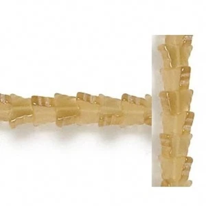 1 Std(50) Golden Sand Cat's Eye Fiber Optic Glass 8x5mm Flat Butterfly Beads * - Picture 1 of 1