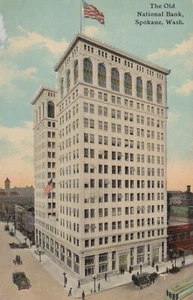 Spokane Washington The Old National Bank 1911 Postkarte - Bild 1 von 2
