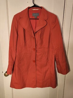 Mujer ANN TAYLOR Coral Hasta el Muslo Vestido Estilo Abrigo/Blazer Talla Grande Foto 1 de 4