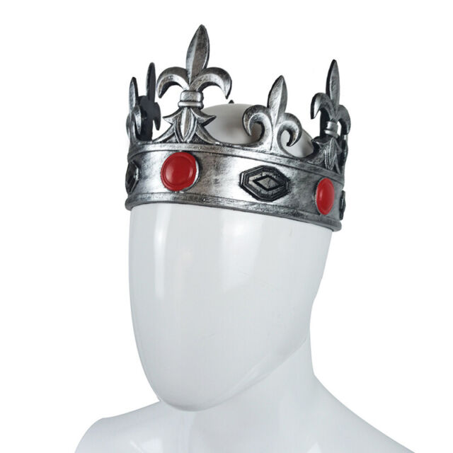 Antique Silver King Medieva Crown Headband Pu Crown Men Crown Headdress  Party Favors