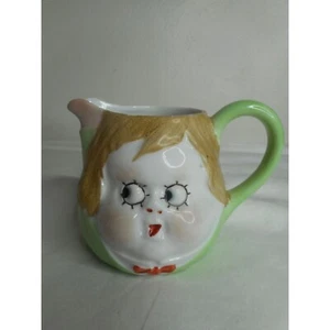 Antique Nippon Creamer Anthropomorphic Googly Eyes Handpainted ca.1910 - Picture 1 of 6