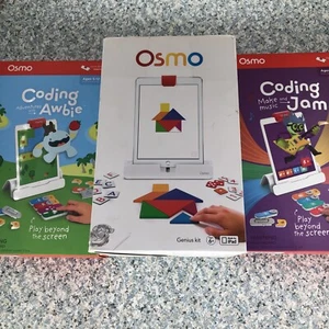 LOT OSMO Genius Kit Base Words Numbers Tangram STEM Music Coding Jamming Awbie - Picture 1 of 12
