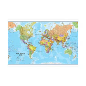 MAP OF THE WORLD POLITICAL MAP POSTER PRINT MURAL WALL DECOR SIZE 59*39in - Picture 1 of 9