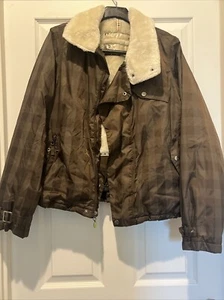 Chaqueta para mujer Burton talla L abrigo de piel marrón ropa de calle aislada snowboard esquí - Imagen 1 de 11