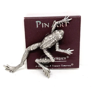 Vintage Frosch Brosche Pin JJ Jonette Zinn Löffel Frosch Brosche Pin - Bild 1 von 13