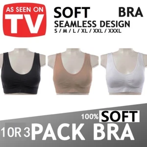 Plus Size Bras For Women Underwear Push Up Bra Top Bralette Wireless Sports Vest - Picture 1 of 15