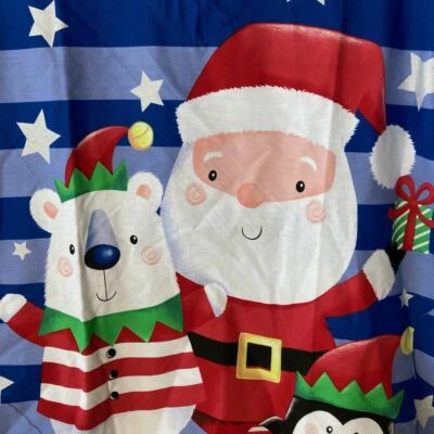 Nuevo con etiquetas Blusa Médica UA Papá Noel Oso Pingüino Navidad Azul Rayas Talla L Vacaciones Foto 1 de 4