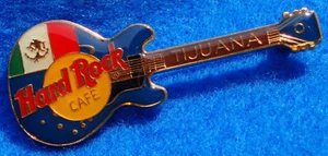 TIJUANA MEXICAN FLAG BLUE GIBSON ES GUITAR CLEAR RESIN ENAMEL Hard Rock Cafe PIN - Picture 1 of 1