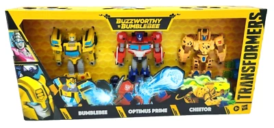 Transformers: Buzzworthy Bumblebee - Heroes Of Cybertron Paquete de 3 con Optimus Prime Foto 1 de 3
