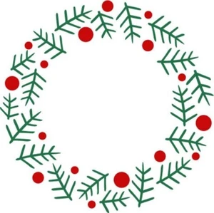 WREATH PINE STENCIL Holiday Decoration Reusable Template - The Artful Stencil - Picture 1 of 6