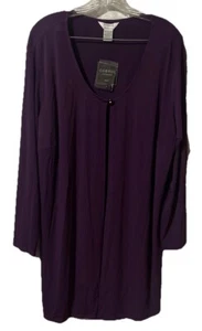 Neu mit Etikett George Damen Cardigan Größe 18/20 W lila Staubtuch Stretch einknopf 963 - Bild 1 von 4