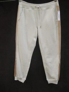 Calvin Klein Performance Sweatpants~Cream w/Tan Sides~L~Soft~BRAND NEW W/ TAG - Picture 1 of 9