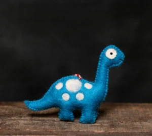 Dinosaur Ornament Brachiosaurus Wool Felt Christmas Decor Handmade Fair Trade - Picture 1 of 4