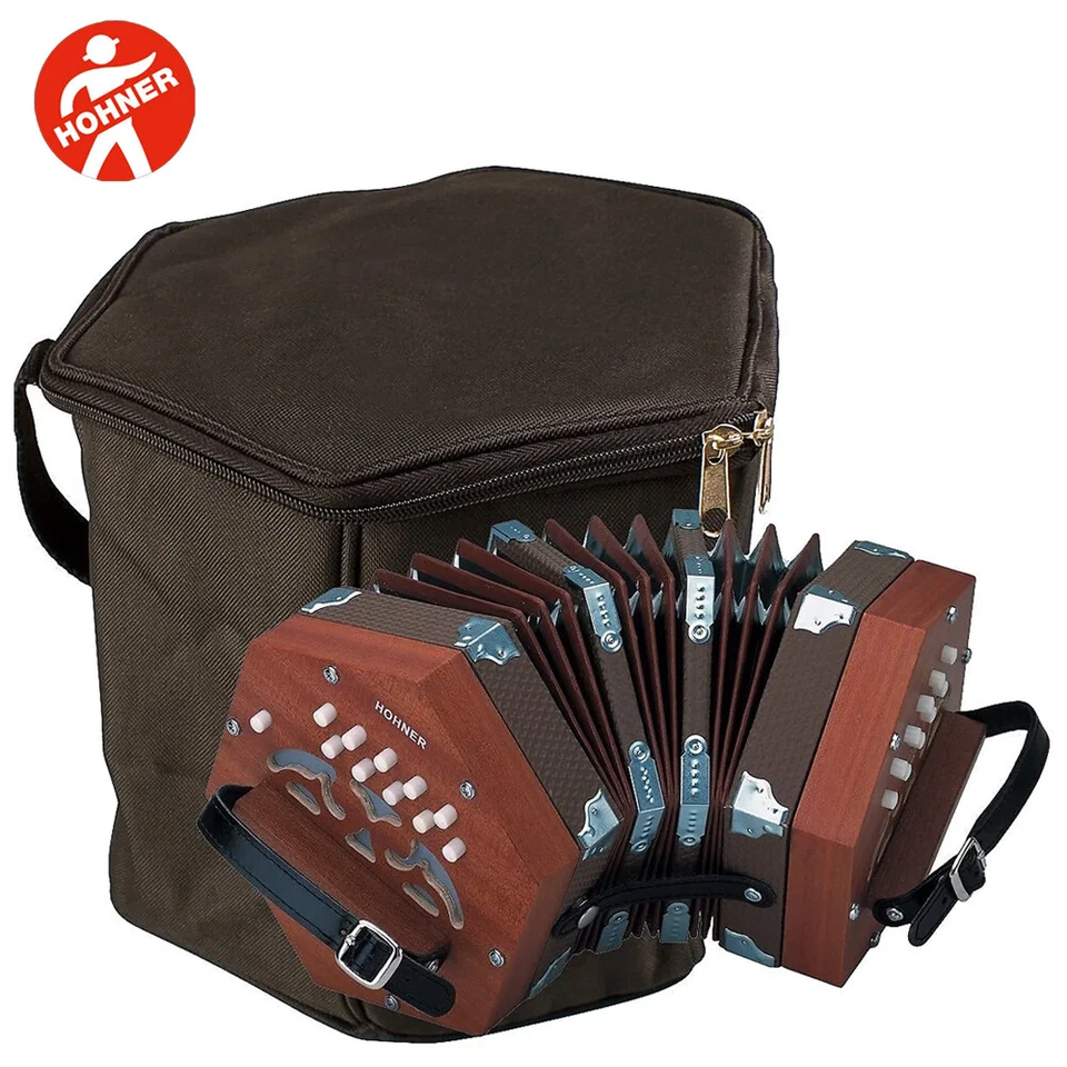 Acordeones Hohner Modelo D40 20 Teclas Concertina con Bolsa de Concierto - 20 Botones / 40 Cañas Foto 1 de 1
