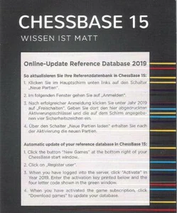 ChessBase  Online-Update Referenzdatenbank / Reference Database 2019  NEU Schach - Picture 1 of 1