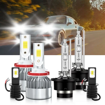 Faro LED luz antiniebla haz alto bajo 6000K para Porsche 911 2003-2004 Foto 1 de 4