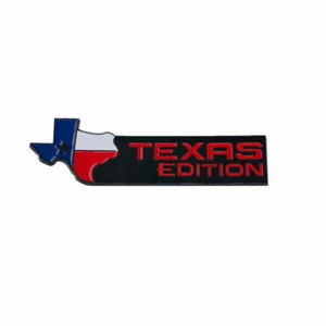 BLACK TEXAS EDITION Emblem Badge fits ford chevy ram tundra sierra universal  - Foto 1 di 3