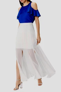 Coast Cuba Split Detail Maxi Skirt Size UK 6 rrp £89 LS7 CC 10 - Picture 1 of 5