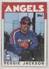 1986 Topps Wax Box Bottom Reggie Jackson #I HOF