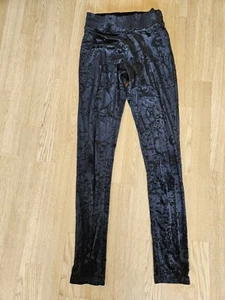 KILLSTAR Moons Stars Black Velvet Leggings Pants XS UK 8 Sheer Trousers Gothic - Picture 1 of 24