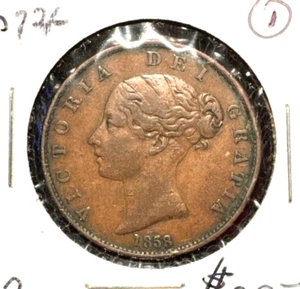 Great Britain 1858 half penny KM 726 VF+ (1) - Picture 1 of 2