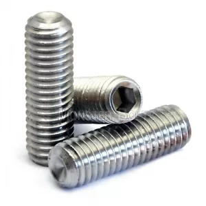 #4-40 Cup Point Socket Set Screws, SAE Coarse US / Inch, Stainless Steel 18-8 - Picture 1 of 10