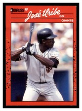 1990 Donruss #335 JOSE URIBE San Francisco Giants ~F4P