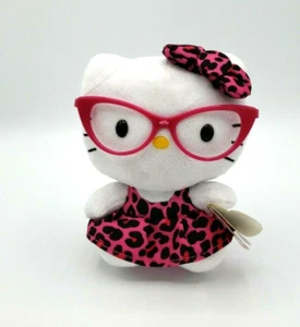 New TY Sanrio Hello Kitty Fashionista Pink Cheetah Leopard Dress & Glasses - Picture 1 of 7