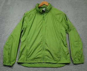 LL Bean Casco Bay Windbreaker Women's M Jacket Hooded Green Lightweight - Picture 1 of 9