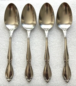 Oneida Stainless Glossy STRATHMORE 18/8 USA Set 4 Teaspoons 6" Flatware, VGC - Picture 1 of 2
