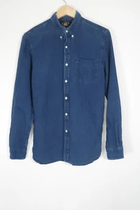 Camisa RRL Doble RL Ralph Lauren Azul Índigo Manga Larga Talla Mediana - Imagen 1 de 10