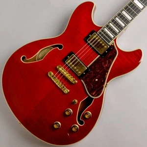 Ibanez Semi-acoustic Electric guitar AS93FM Transparent Cherry Red - Picture 1 of 8