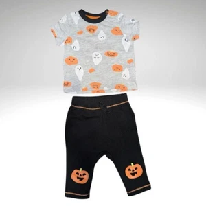 Cat & Jack Pumpkin And Ghost Halloween Set Baby 3-6 Months - Picture 1 of 6